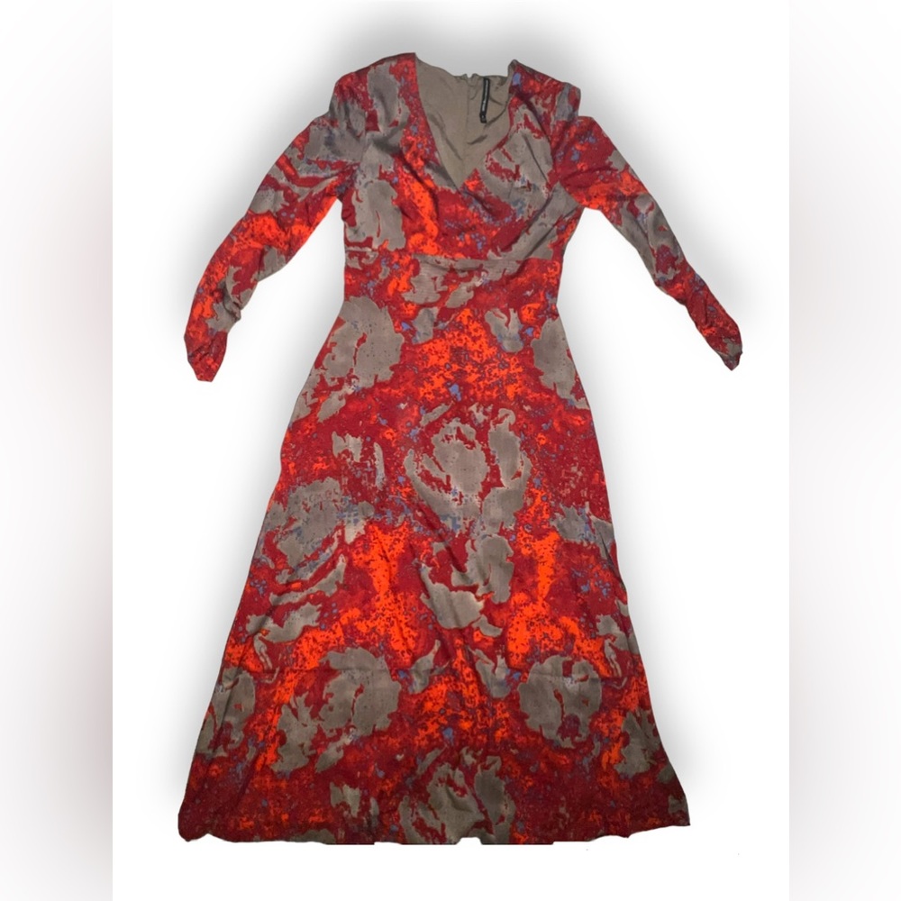 W118 by Walter Baker Raquel Maxi Dress Women’s Size M Tie Waist Long Sleeves